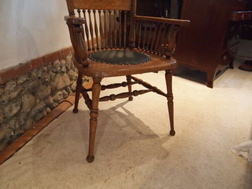 fig 1. Chair Arts and Crafts Oak desk chair c1900 William Birch