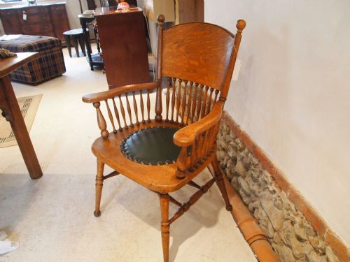 fig 2. Chair Arts and Crafts Oak desk chair c1900 William Birch