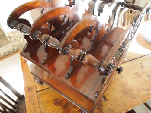 fig 1. Canterbury magazine rack William IV Rosewood c1830