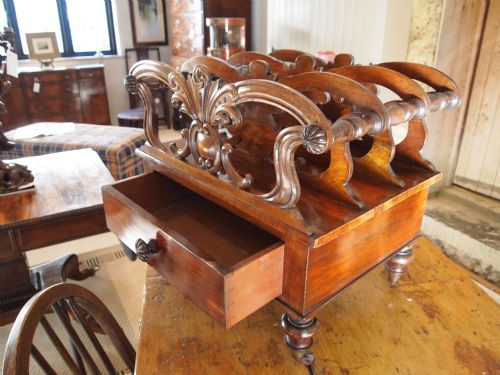 fig 3. Canterbury magazine rack William IV Rosewood c1830