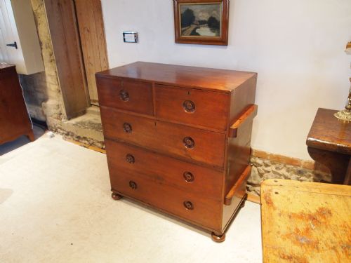 Chest of Drawers Military Campaign Rare Naval George IV Camphor Wood C1820 Small Size