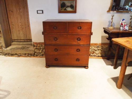 fig 2. Chest of drawers Military Campaign rare naval George IV Camphor wood c1820 small size