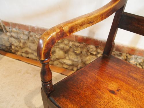 fig 2. Chair Armchair George III Mahogany and fruit wood bar back Windsor carver c1800