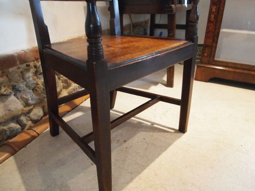 fig 4. Chair Armchair George III Mahogany and fruit wood bar back Windsor carver c1800