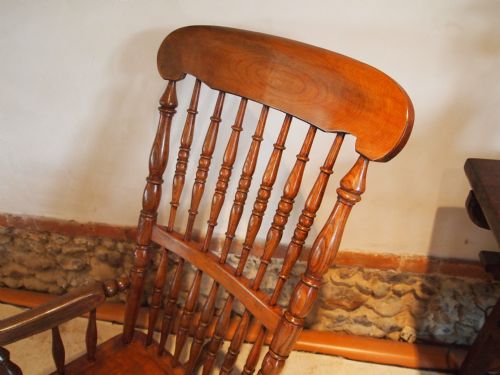 fig 2. Chair Victorian Caistor Elm and Ash rocking chair made by John Shadford c1860