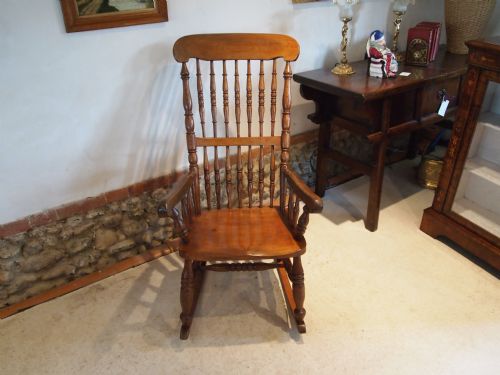 fig 3. Chair Victorian Caistor Elm and Ash rocking chair made by John Shadford c1860