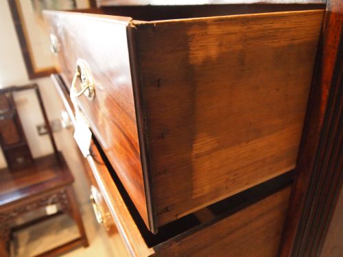 fig 2. Chest on chest George III Mahogany c1780 small size