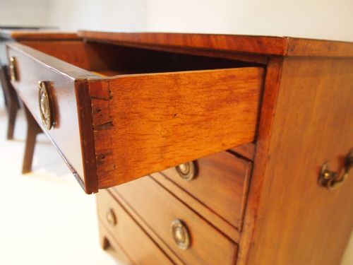 fig 3. Chest of drawers George III Mahogany c1800 small size