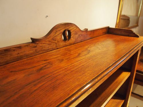 fig 2. Bookcase Arts and Crafts Oak c1900 adjustable shelves