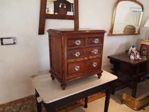 Chest of Drawers Victorian Pitch Pine Miniature C1860