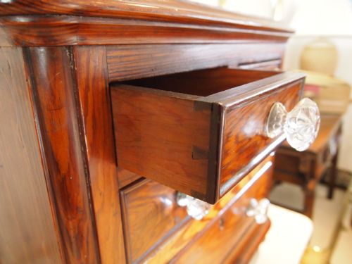 fig 2. Chest of drawers Victorian Pitch Pine miniature c1860