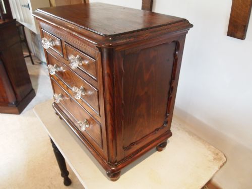 fig 3. Chest of drawers Victorian Pitch Pine miniature c1860