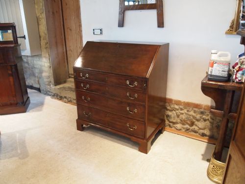 fig 1. Bureau desk George III Mahogany c1790 small size