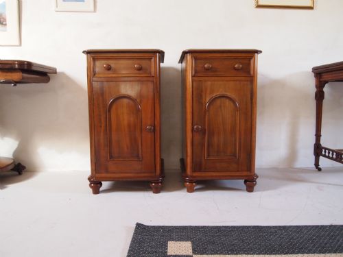 Cupboards Cabinets Bedsides Victorian Mahogany C1880 Part of Bedroom Suite