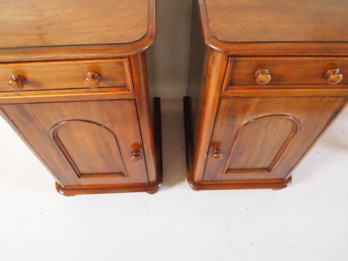 fig 4. Cupboards cabinets bedsides Victorian Mahogany c1880 part of bedroom suite