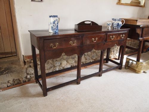 fig 1. Dresser George II Oak c1750 wonderful colour