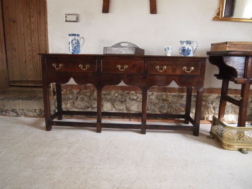 fig 2. Dresser George II Oak c1750 wonderful colour