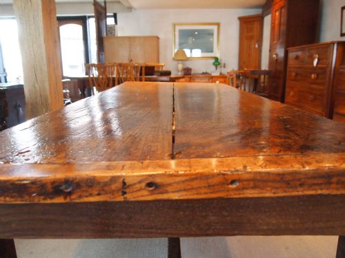 fig 2. Table George II dining kitchen Elm refectory table c1740