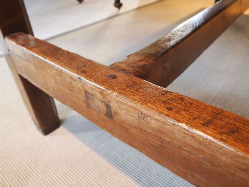 fig 3. Table George II dining kitchen Elm refectory table c1740