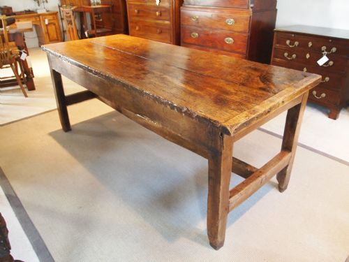 fig 4. Table George II dining kitchen Elm refectory table c1740
