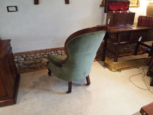 fig 3. Chair Victorian Mahogany spoon back arm chair c1870