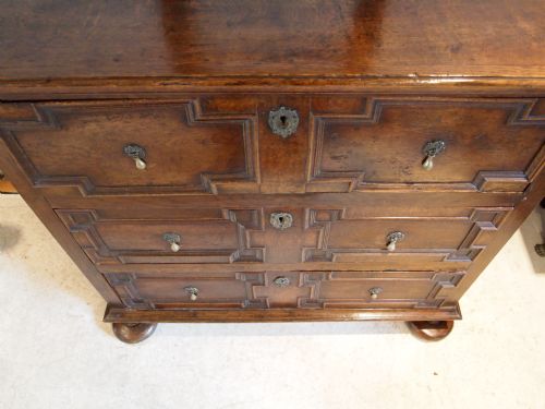 fig 2. Chest of drawers William and Mary Oak c1690