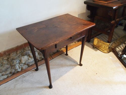 Table George II Oak Side Table or Lowboy C1740