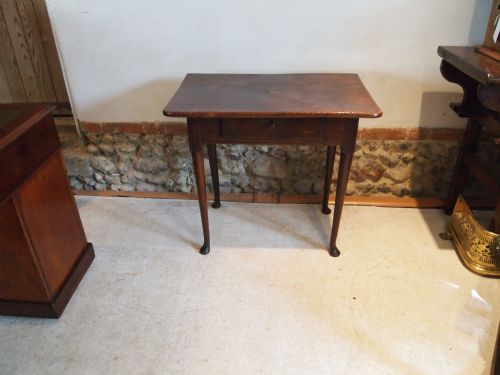fig 1. Table George II Oak side table or lowboy c1740