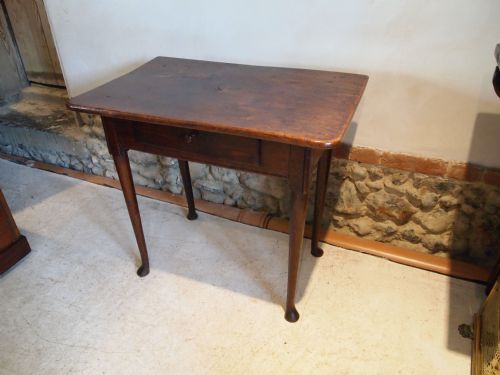 fig 4. Table George II Oak side table or lowboy c1740