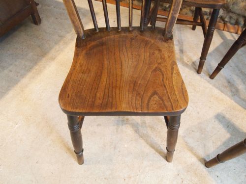 fig 1. Chairs Victorian Windsor kitchen chairs Beech and Elm stick back c1890