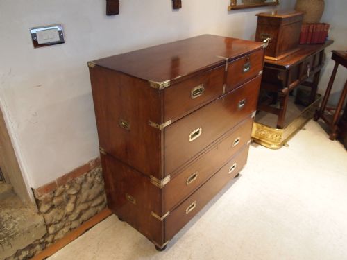 Chest of Drawers Military Campaign Chest Early Victorian Mahogany C1840