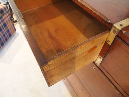 fig 3. Chest of drawers Military campaign chest early Victorian Mahogany c1840