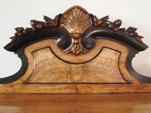 fig 1. Sideboard chiffonier credenza burr and figured Walnut Beidermeier c1840