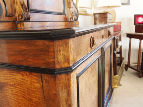 fig 4. Sideboard chiffonier credenza burr and figured Walnut Beidermeier c1840