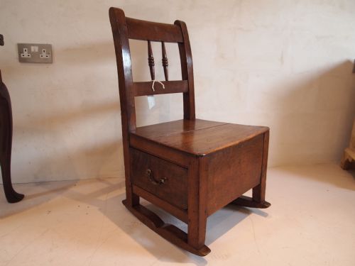 Chair Lambing Rocking Chair George II Oak C1750