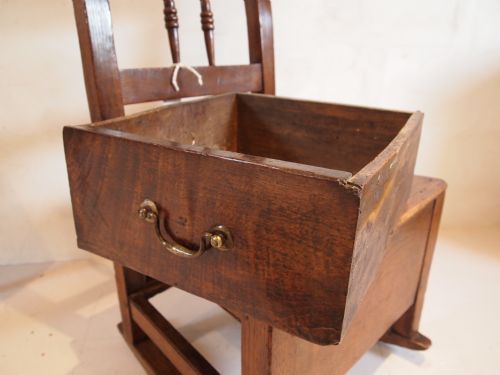 fig 3. Chair Lambing rocking chair George II Oak c1750