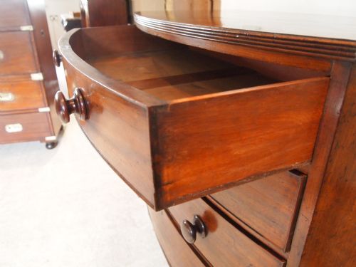 fig 3. Chest of drawers George III Mahogany bowfront small proportions c1800