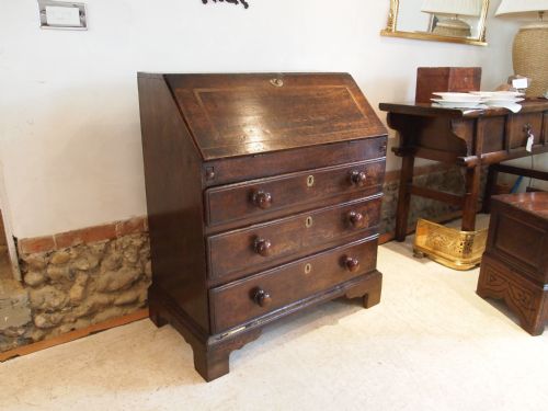 Bureau Desk George III Oak C1770 Small Size