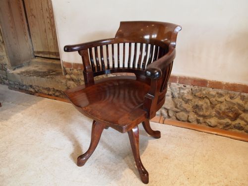 fig 1. Chair Victorian Mahogany desk chair fine quality c1880