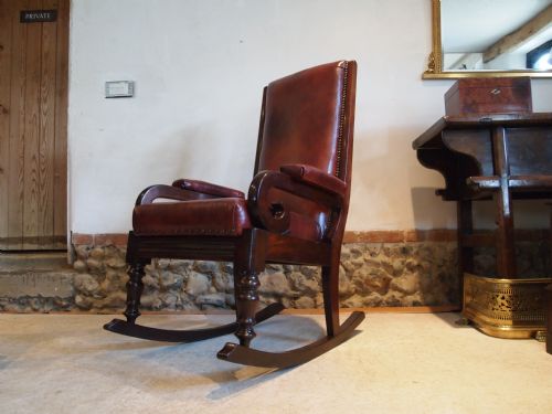 fig 1. Chair rocking chair early Victorian Mahogany c1840