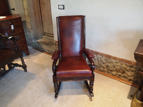 fig 3. Chair rocking chair early Victorian Mahogany c1840
