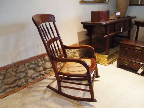 fig 2. Chair rocking chair Beech Victorian c1860