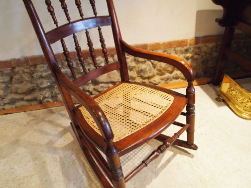 fig 3. Chair rocking chair Beech Victorian c1860