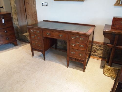 Desk Arts and Crafts Shapland and Petter Victorian Mahogany C1890