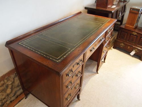 fig 4. Desk Arts and crafts Shapland and Petter Victorian Mahogany c1890