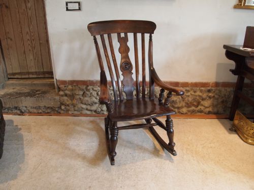 fig 1. Chair Victorian Windsor Thames Valley rocking chair c1880