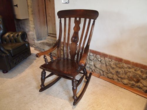 fig 3. Chair Victorian Windsor Thames Valley rocking chair c1880