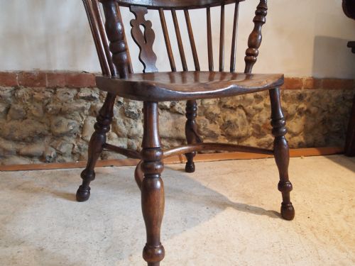 fig 1. Chair Early Victorian Windsor armchair Ash and Elm c1840 Nottinghamshire