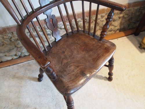 fig 2. Chair Early Victorian Windsor armchair Ash and Elm c1840 Nottinghamshire
