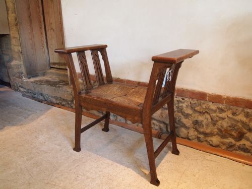 Stool Seat Chair Arts and Crafts Oak C1900